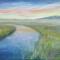 
Mist boven rivier 100 x 70 acrylverf op doek